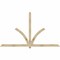 Ekena Millwork Redmond Rough Sawn Timber Gable Bracket, Douglas Fir, 108"W x 63"H x 4"D x 4"F, 14/12 Pitch GBW108X63X0404RED00RDF - alternate 1